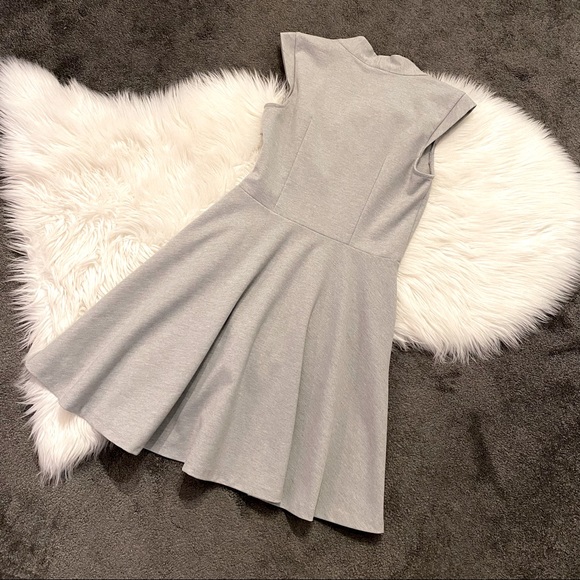 Grey fit and flare sweater dress - Picture 2 of 6